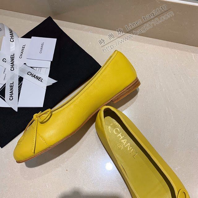 Chanel女鞋 香奈兒頂級芭蕾舞鞋 Chanel羊皮舒適平底鞋  naq1065